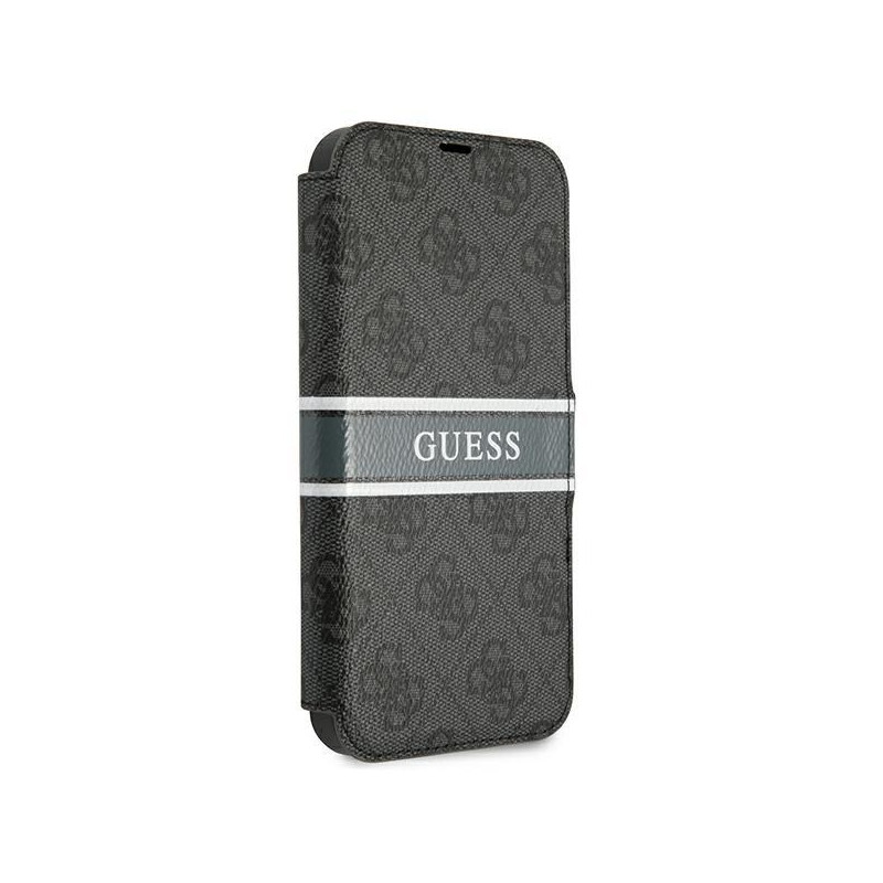 Guess 4G Stripe dėklas iPhone 13 mini - pilkas