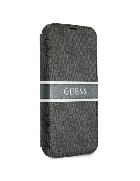 Guess 4G Stripe dėklas iPhone 13 mini - pilkas Guess 4G Stripe dėklas iPhone 13 mini - pilkas