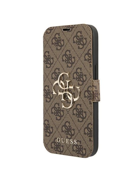 Guess 4G Big Metal Logo dėklas, skirtas iPhone 13 Pro Max - rudas Guess 4G Big Metal Logo dėklas, skirtas iPhone 13 Pro Max - rudas