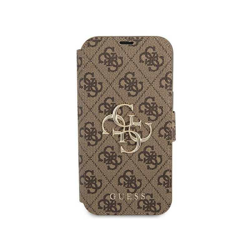 Guess 4G Big Metal Logo dėklas, skirtas iPhone 13 Pro Max - rudas