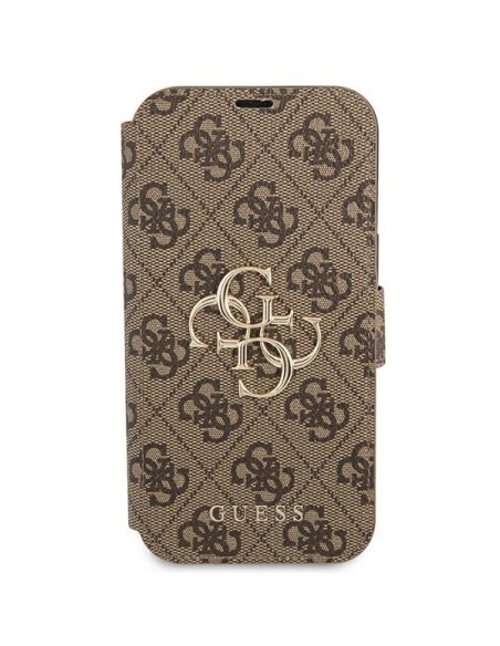 Guess 4G Big Metal Logo dėklas, skirtas iPhone 13 Pro Max - rudas Guess 4G Big Metal Logo dėklas, skirtas iPhone 13 Pro Max - rudas