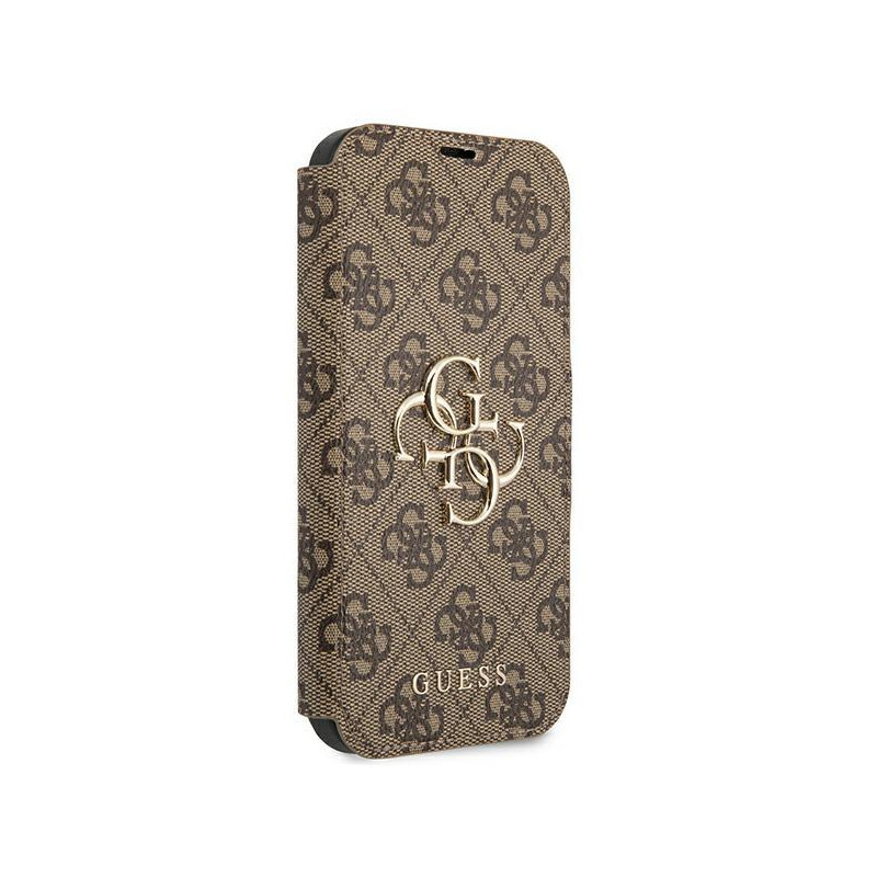 Guess 4G Big Metal Logo dėklas, skirtas iPhone 13 Pro Max - rudas