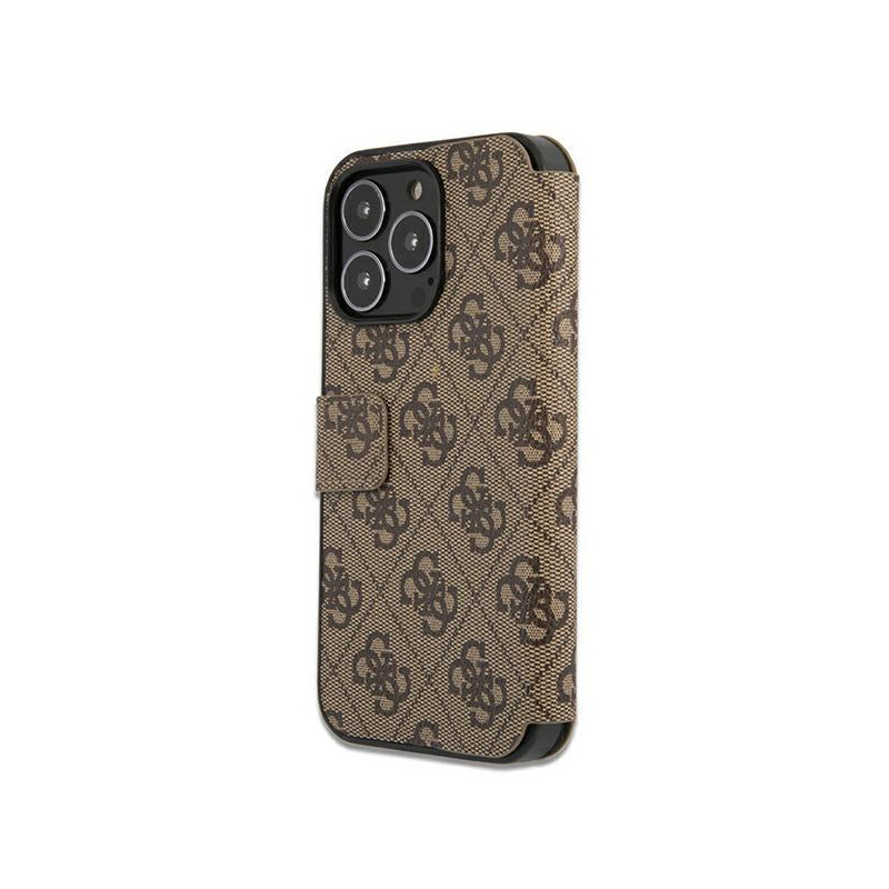 Guess 4G Big Metal Logo dėklas, skirtas iPhone 13 Pro Max - rudas