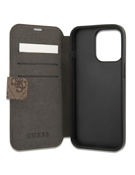Guess 4G Big Metal Logo dėklas, skirtas iPhone 13 Pro Max - rudas Guess 4G Big Metal Logo dėklas, skirtas iPhone 13 Pro Max - rudas