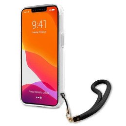 Guess Camo Strap Collection dėklas, skirtas iPhone 13 Pro / iPhone 13 - juodas