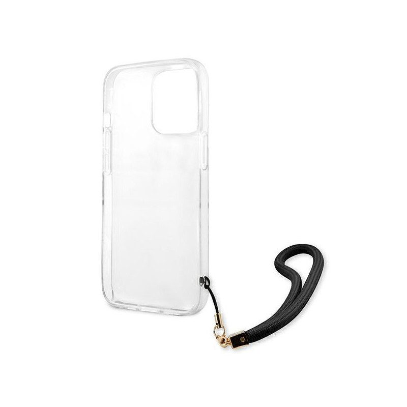 Guess Camo Strap Collection dėklas, skirtas iPhone 13 Pro / iPhone 13 - juodas