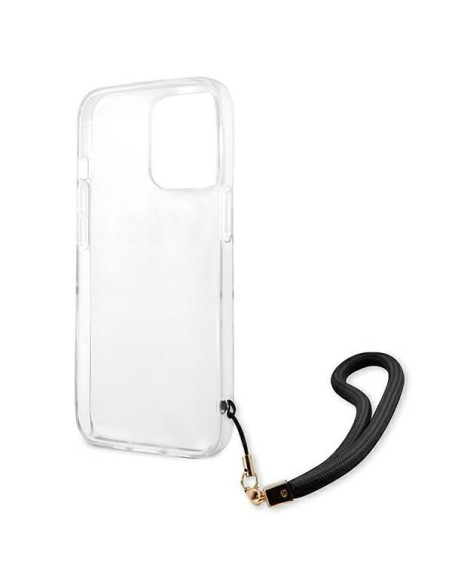 Guess Camo Strap Collection dėklas, skirtas iPhone 13 Pro / iPhone 13 - juodas