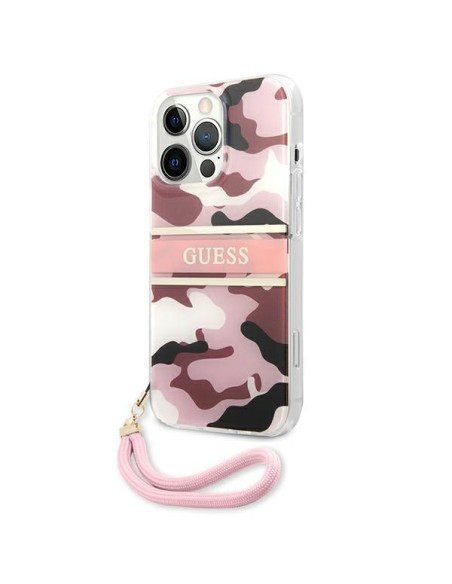 Guess Camo Strap Collection dėklas, skirtas iPhone 13 Pro / iPhone 13 - rožinis Guess Camo Strap Collection dėklas, skirtas iPhone 13 Pro / iPhone 13 - rožinis