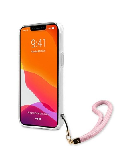 Guess Camo Strap Collection dėklas, skirtas iPhone 13 Pro / iPhone 13 - rožinis Guess Camo Strap Collection dėklas, skirtas iPhone 13 Pro / iPhone 13 - rožinis