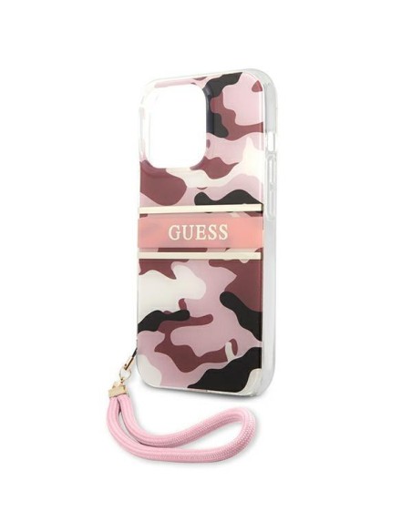 Guess Camo Strap Collection dėklas, skirtas iPhone 13 Pro / iPhone 13 - rožinis Guess Camo Strap Collection dėklas, skirtas iPhone 13 Pro / iPhone 13 - rožinis