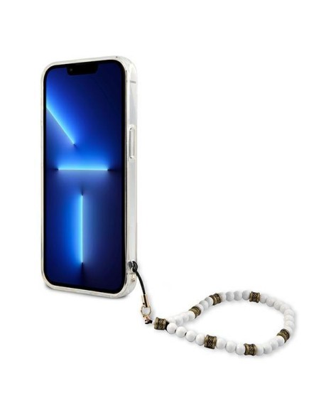 Guess White Pearl dėklas, skirtas iPhone 13 Pro / iPhone 13 - skaidrus Guess White Pearl dėklas, skirtas iPhone 13 Pro / iPhone 13 - skaidrus