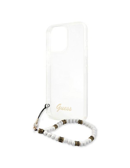 Guess White Pearl dėklas, skirtas iPhone 13 Pro / iPhone 13 - skaidrus Guess White Pearl dėklas, skirtas iPhone 13 Pro / iPhone 13 - skaidrus