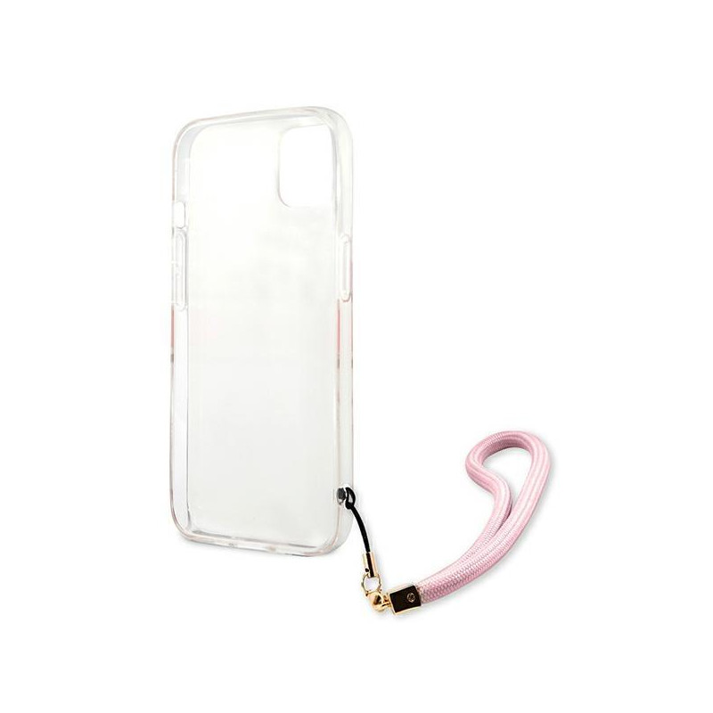 Guess Camo Strap Collection dėklas iPhone 13 - rožinis