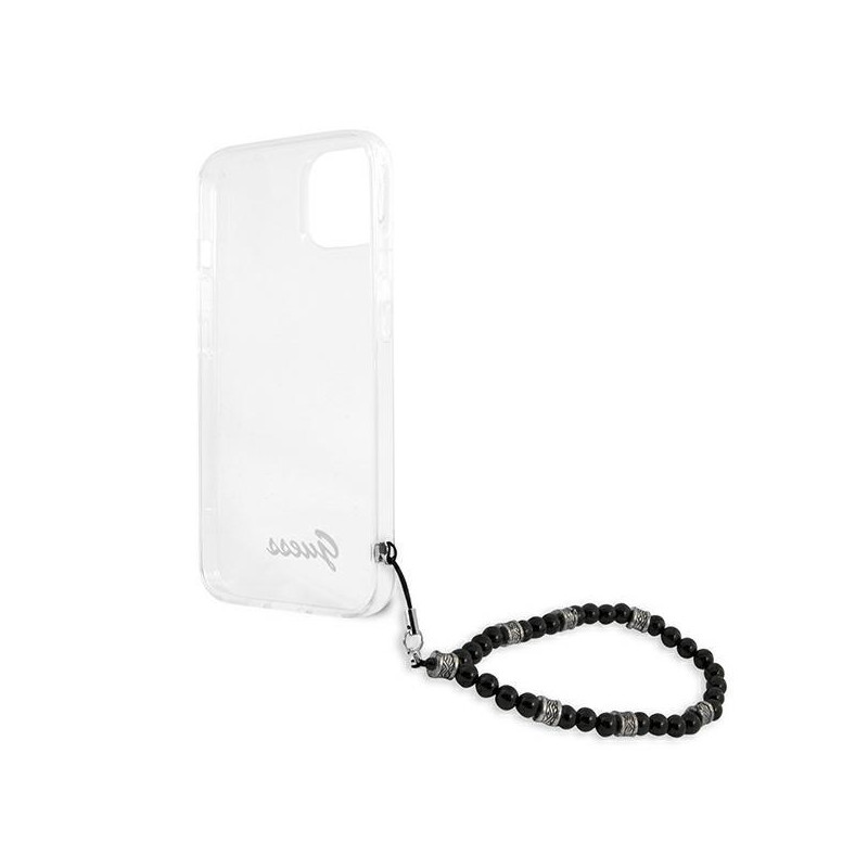 Guess Black Pearl dėklas iPhone 13 - skaidrus