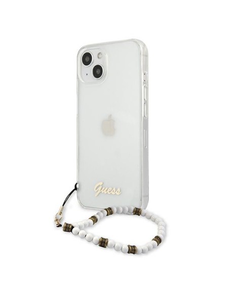 Guess White Pearl dėklas iPhone 13 - skaidrus Guess White Pearl dėklas iPhone 13 - skaidrus