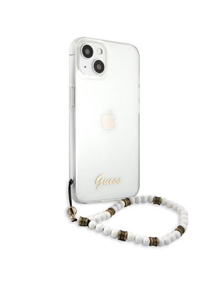 Guess White Pearl dėklas iPhone 13 - skaidrus Guess White Pearl dėklas iPhone 13 - skaidrus