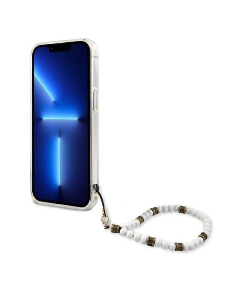 Guess White Pearl dėklas iPhone 13 - skaidrus Guess White Pearl dėklas iPhone 13 - skaidrus