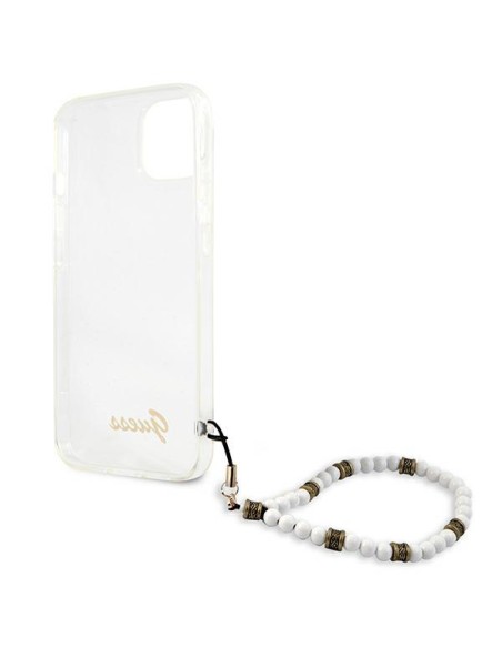Guess White Pearl dėklas iPhone 13 - skaidrus Guess White Pearl dėklas iPhone 13 - skaidrus