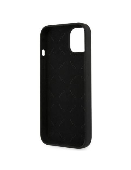 Guess Silicone 4G Logo dėklas iPhone 13 - juodas