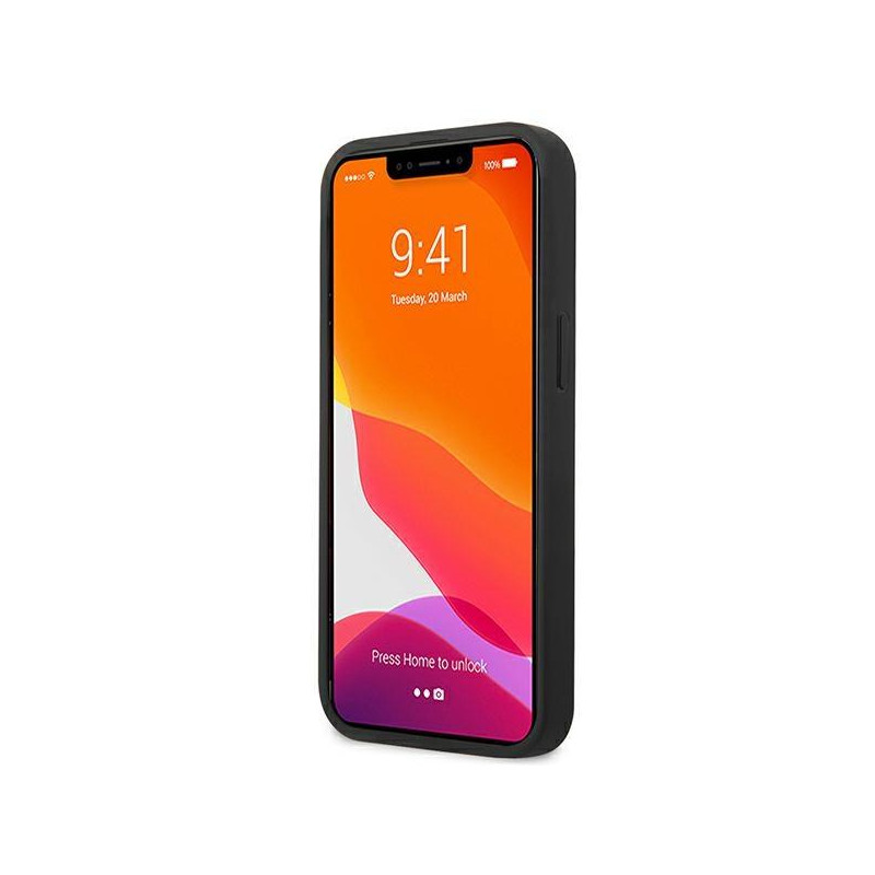 Guess GUHCP13MPSASBGR iPhone 13 6.1" pilka/ pilka Saffiano dirželis