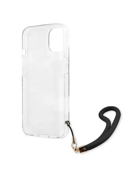 Guess Camo Strap Collection dėklas iPhone 13 mini - juodas Guess Camo Strap Collection dėklas iPhone 13 mini - juodas