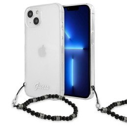 Guess Black Pearl dėklas iPhone 13 mini - skaidrus