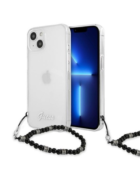 Guess Black Pearl dėklas iPhone 13 mini - skaidrus
