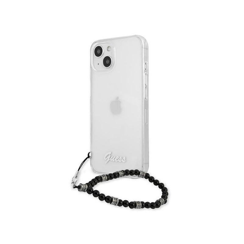 Guess Black Pearl dėklas iPhone 13 mini - skaidrus
