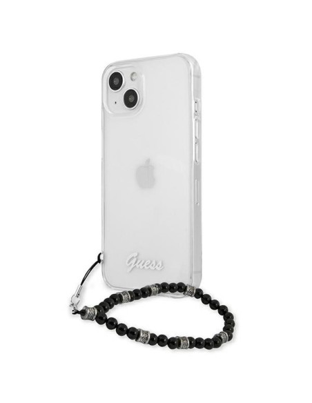 Guess Black Pearl dėklas iPhone 13 mini - skaidrus