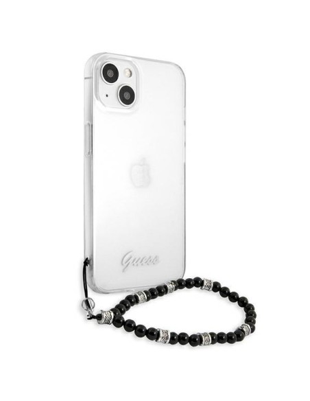Guess Black Pearl dėklas iPhone 13 mini - skaidrus