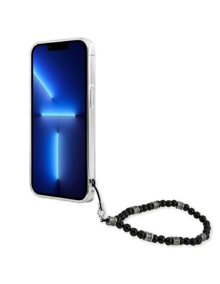 Guess Black Pearl dėklas iPhone 13 mini - skaidrus