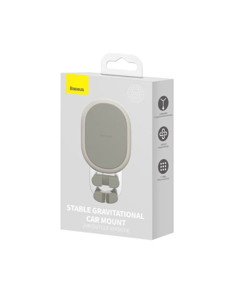 Gravitacinis automobilio telefono laikiklis oro ventiliacijai baltas Gravitacinis automobilio telefono laikiklis oro ventiliacijai baltas