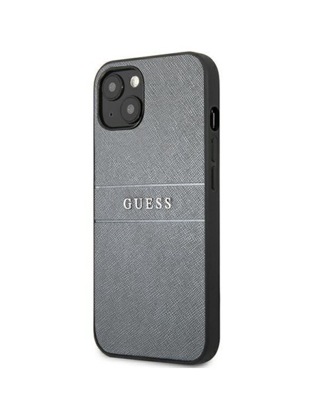 Guess Saffiano Strap dėklas iPhone 13 mini - pilkas Guess Saffiano Strap dėklas iPhone 13 mini - pilkas