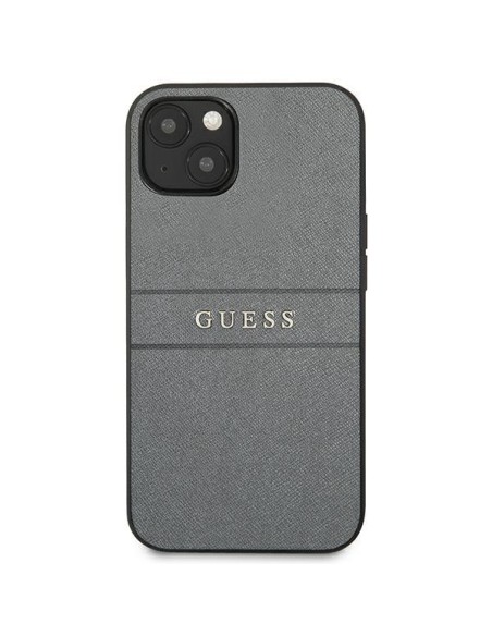Guess Saffiano Strap dėklas iPhone 13 mini - pilkas Guess Saffiano Strap dėklas iPhone 13 mini - pilkas