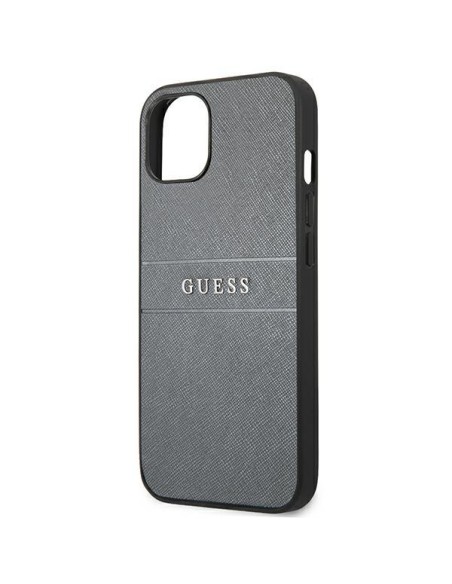 Guess Saffiano Strap dėklas iPhone 13 mini - pilkas Guess Saffiano Strap dėklas iPhone 13 mini - pilkas