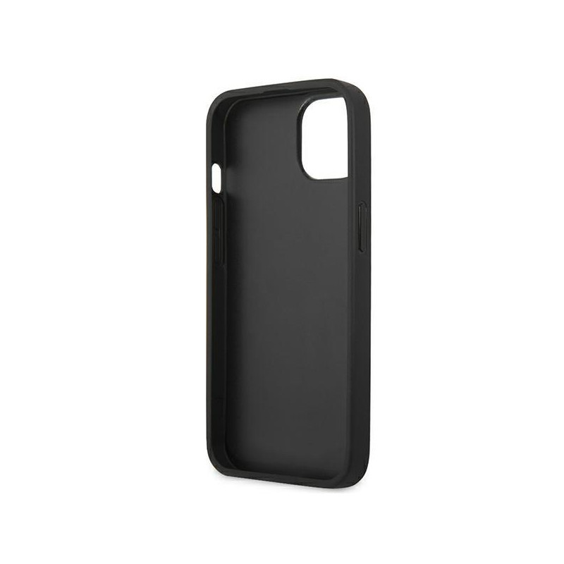 Guess Saffiano Strap dėklas iPhone 13 mini - pilkas
