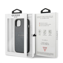 Guess Saffiano Strap dėklas iPhone 13 mini - pilkas