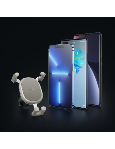 Gravitacinis automobilio telefono laikiklis oro ventiliacijai baltas Gravitacinis automobilio telefono laikiklis oro ventiliacijai baltas