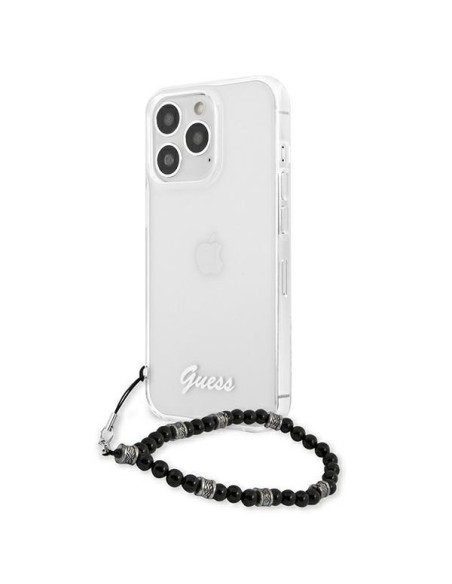 Guess Black Pearl dėklas, skirtas iPhone 13 Pro Max - skaidrus Guess Black Pearl dėklas, skirtas iPhone 13 Pro Max - skaidrus