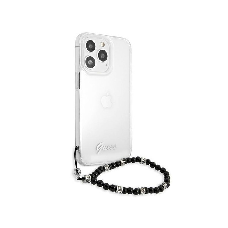 Guess Black Pearl dėklas, skirtas iPhone 13 Pro Max - skaidrus