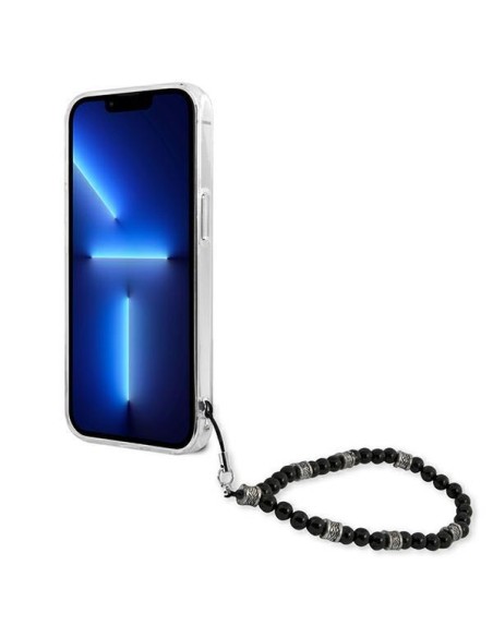 Guess Black Pearl dėklas, skirtas iPhone 13 Pro Max - skaidrus Guess Black Pearl dėklas, skirtas iPhone 13 Pro Max - skaidrus