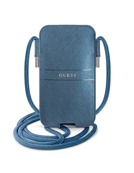 Guess Saffiano Strap 6.1& 39 & 39 krepšys – mėlynas Guess Saffiano Strap 6.1& 39 & 39 krepšys – mėlynas