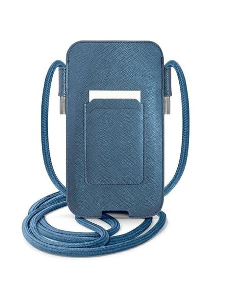 Guess Saffiano Strap 6.1& 39 & 39 krepšys – mėlynas Guess Saffiano Strap 6.1& 39 & 39 krepšys – mėlynas