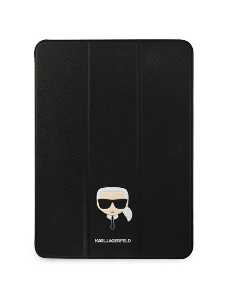 Karl Lagerfeld Saffiano Karl Head dėklas, skirtas iPad 12,9" Pro 2021 - juodas Karl Lagerfeld Saffiano Karl Head dėklas, skirtas iPad 12,9" Pro 2021 - juodas
