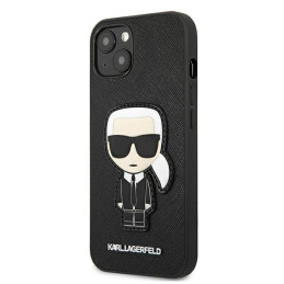 Karl Lagerfeld Saffiano Ikonik Karl& 39 s Patch dėklas iPhone 13 mini - juodas