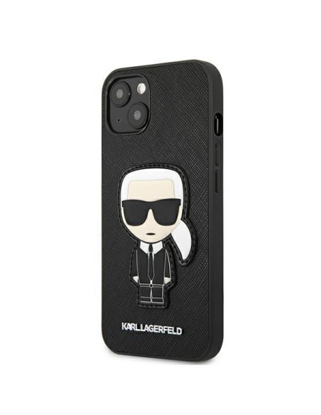 Karl Lagerfeld Saffiano Ikonik Karl& 39 s Patch dėklas iPhone 13 mini - juodas Karl Lagerfeld Saffiano Ikonik Karl& 39 s Patch dėklas iPhone 13 mini - juodas