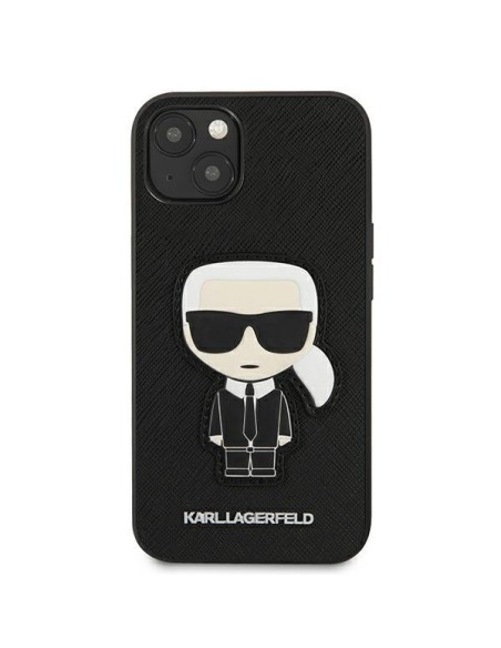 Karl Lagerfeld Saffiano Ikonik Karl& 39 s Patch dėklas iPhone 13 mini - juodas Karl Lagerfeld Saffiano Ikonik Karl& 39 s Patch dėklas iPhone 13 mini - juodas