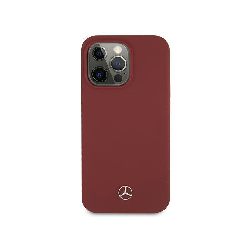 Mercedes Silicone Line dėklas iPhone 13 Pro Max - raudonas