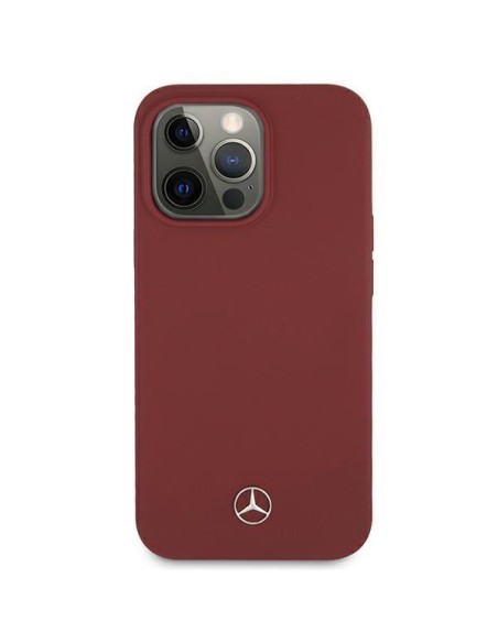 Mercedes Silicone Line dėklas iPhone 13 Pro Max - raudonas Mercedes Silicone Line dėklas iPhone 13 Pro Max - raudonas