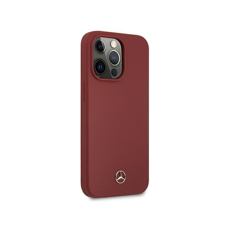 Mercedes Silicone Line dėklas iPhone 13 Pro Max - raudonas